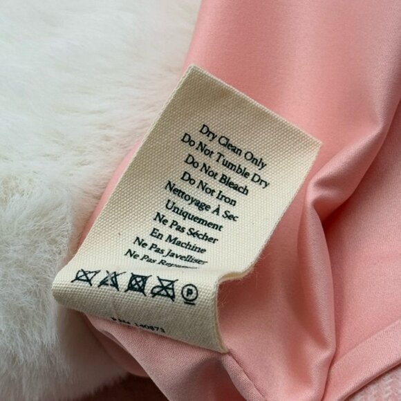 🆕 LOVESHACKFANCY 🧿 NWOT Sherry Plaid Faux Fur Coat, Crisp Peach, Sz S - Picture 15 of 15